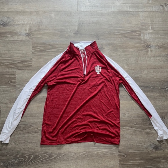 Colosseum Other - Red and White Indiana Quarter-Zip Pullover